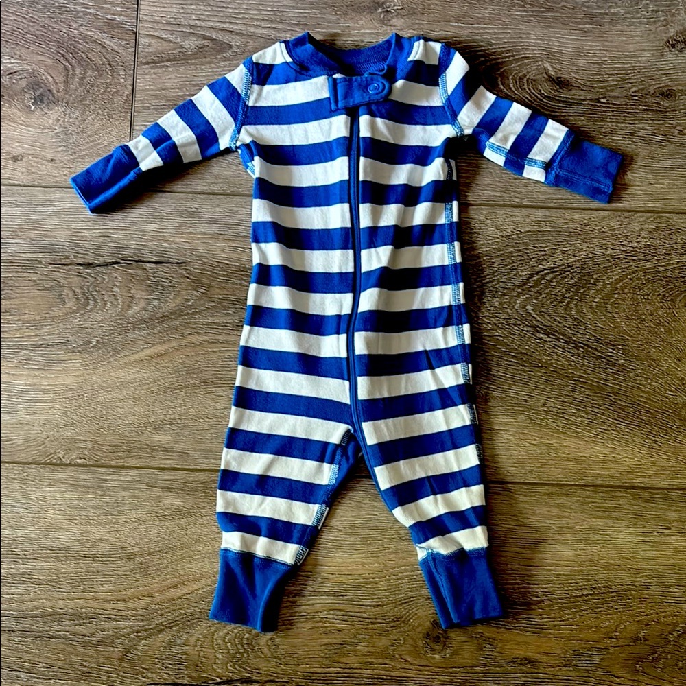 Blue & White Striped One Piece